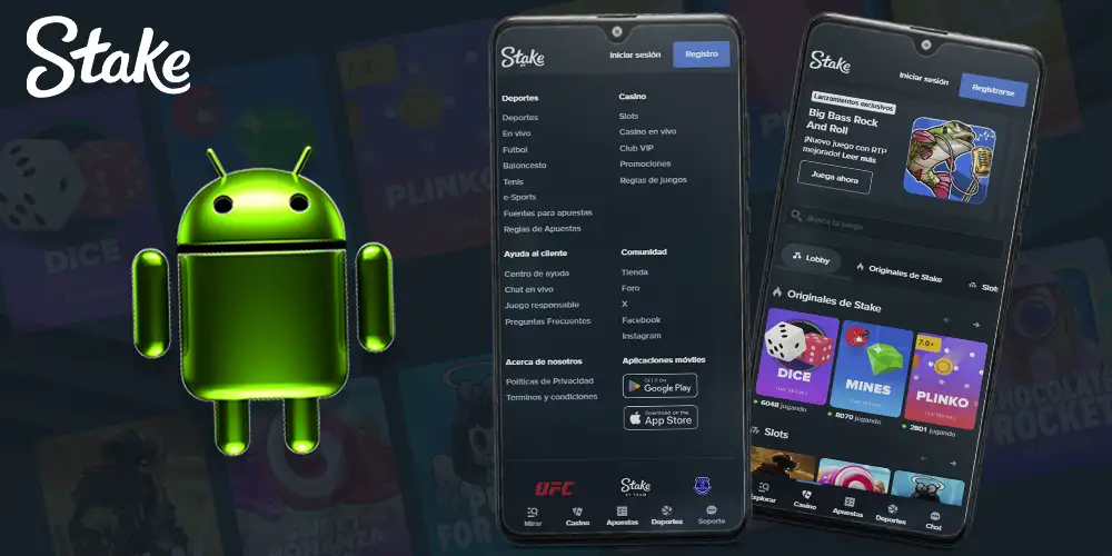 Aplicación móvil Stake para Android