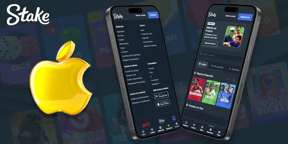 Aplicación móvil Stake para iOS