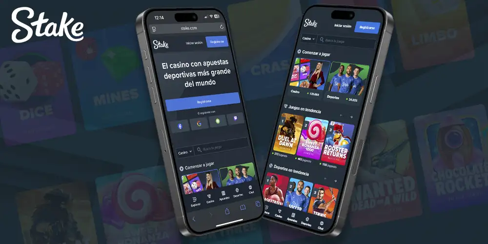 Versión móvil de Stake Casino