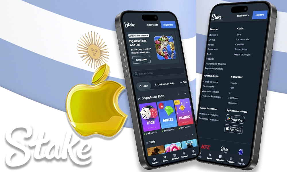 Aplicación Stake Argentina para iOS